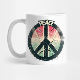 Street art pop art peace sign graffiti Mug